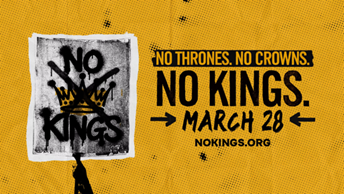 Sign making party for No Kings Rally